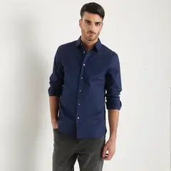 BASEMENT - Camisa Hombre Manga larga de Algodón