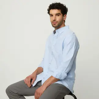NEWPORT - Camisa Hombre Manga larga de Algodón
