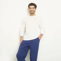 BENETTON - Pijama Hombre Manga larga con Logo de Algodón