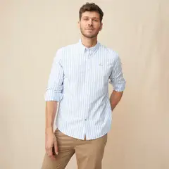 LA MARTINA - Camisa Hombre de Rayas Manga larga Recto de Algodón