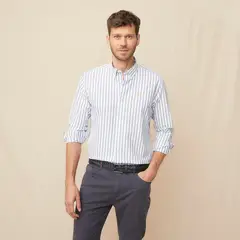 LA MARTINA - Camisa Hombre de Rayas Manga larga Recto de Algodón