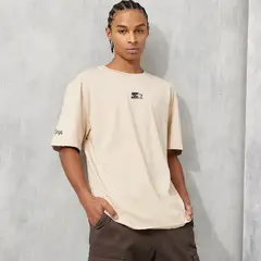 STARTER - Camiseta Hombre Manga corta con Logo de Algodón