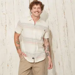 DOO AUSTRALIA - Camisa Hombre Manga corta Recto de Algodón