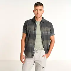 DOO AUSTRALIA - Camisa Hombre Manga corta Recto de Algodón