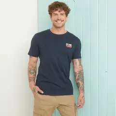DOO AUSTRALIA - Camiseta Hombre Manga corta con Estampado de Algodón