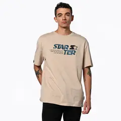 STARTER - Camiseta Hombre Manga corta Logo Slim de Algodón