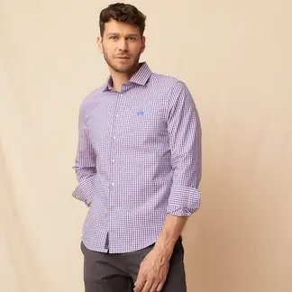 LA MARTINA - Camisa Hombre de Cuadros Manga larga de Algodón