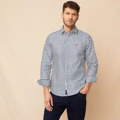 LA MARTINA - Camisa Hombre de Rayas Manga larga Slim de Algodón