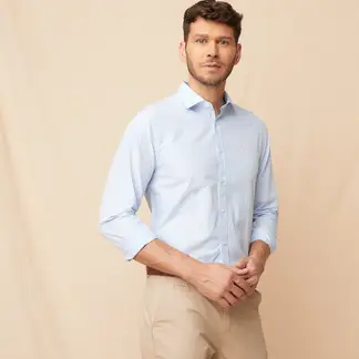 LA MARTINA - Camisa Hombre de Rayas Manga larga Slim de Algodón