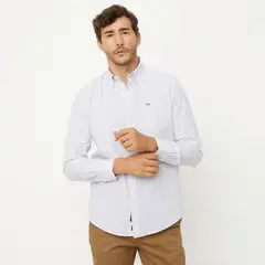 UNIVERSITY CLUB - Camisa Hombre de Rayas Manga larga Recto de Algodón