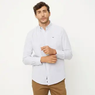 UNIVERSITY CLUB - Camisa Hombre de Rayas Manga larga Recto de Algodón