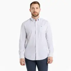 UNIVERSITY CLUB - Camisa Hombre de Rayas Manga larga Recto de Algodón