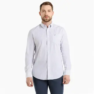 UNIVERSITY CLUB - Camisa Hombre de Rayas Manga larga Recto de Algodón