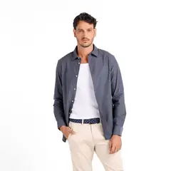 BASEMENT - Camisa Hombre Manga larga Slim