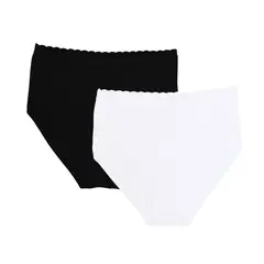 BLU - Calzón Control Pack de 2 de Algodón Mujer