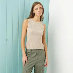 DOO AUSTRALIA - Blusa Mujer Tejido Sin mangas de Algodón