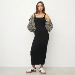SYBILLA - Vestido Medio para Mujer de Algodón