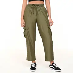 DENIMLAB - Pantalón Cargo Mujer Tiro alto