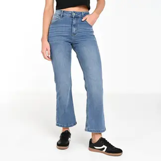 DOO AUSTRALIA - Jean Cargo Mujer Tiro medio Denim