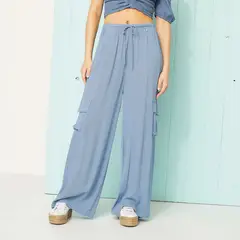 DOO AUSTRALIA - Pantalón Cargo Mujer Tiro medio