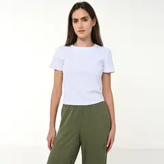 SYBILLA - Camiseta Mujer Manga corta de Algodón