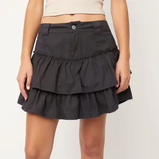 SYBILLA - Falda Mini Mujer Boleros de Algodón