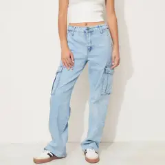 SYBILLA - Jean Cargo Mujer Tiro bajo