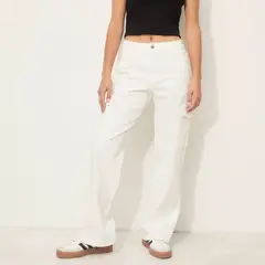 SYBILLA - Jean Cargo Mujer Tiro bajo