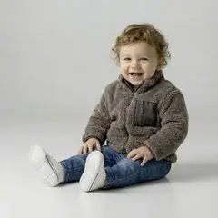 YAMP - Saco para Bebé niño Efecto pelo Con cuello