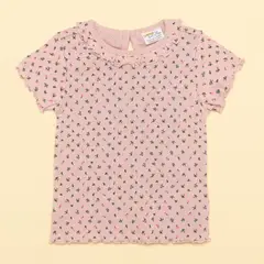YAMP - Camiseta Bebé niña con Flores Manga corta Algodón