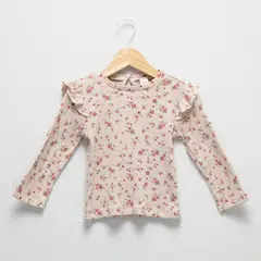 YAMP - Camiseta manga larga Bebé niña con Flores Algodón