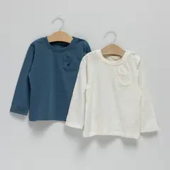 YAMP - Camiseta manga larga Bebé niño Pack de 2 unidades Algodón