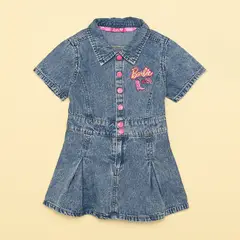BARBIE - Vestido Niña Manga corta
