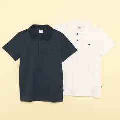 YAMP - Camiseta polo Niño Pack de 2 unidades Manga corta Algodón