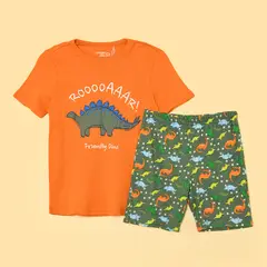 YAMP - Pijama para Niño 2 piezas Cintura elásticada Manga corta de Algodón