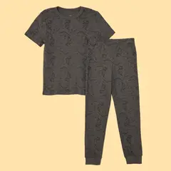 YAMP - Pijama para Niño 2 piezas Cintura elásticada Manga corta de Algodón