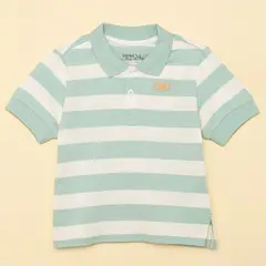 YAMP - Camiseta polo para Bebé niño de Rayas Manga corta
