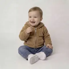 YAMP - Saco Bebé niño Efecto pelo Con capucha