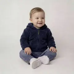 YAMP - Saco Bebé niño Efecto pelo Con capucha