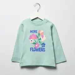 YAMP - Camiseta manga larga Bebé niña con Estampado Algodón