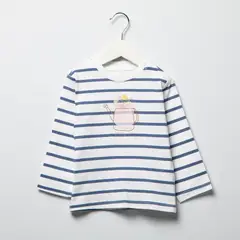 YAMP - Camiseta manga larga Bebé niña con Estampado Algodón