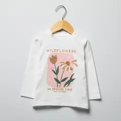 YAMP - Camiseta manga larga Bebé niña con Estampado Algodón