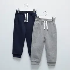 YAMP - Joggers para Bebé niño Pack de 2 unidades Cintura elásticada de Algodón