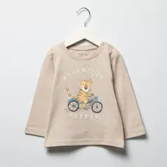 YAMP - Camiseta Niño con Estampado Manga larga de Algodón