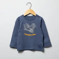 YAMP - Camiseta Niño con Estampado Manga larga de Algodón