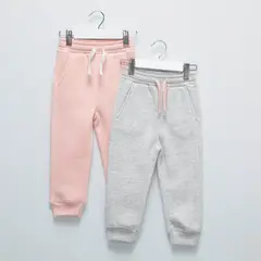 YAMP - Joggers para Bebé niña Pack de 2 unidades Cintura elásticada de Algodón
