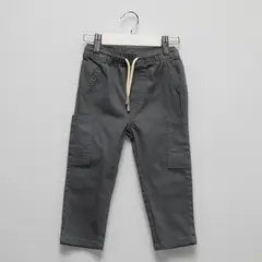 YAMP - Pantalón para Bebé niño Cintura elásticada Cargo de Algodón