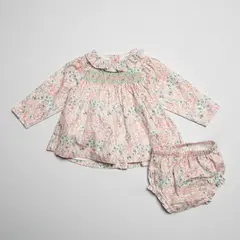 CONIGLIO - Vestido para Bebé niña con Flores con cuello Manga larga de Algodón