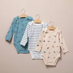 YAMP - Body Bebé niño Pack de 3 unidades Algodón