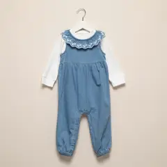 YAMP - Set Enterizo + Body manga larga para Bebé niña en Algodón